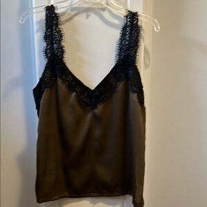 Black Lace Trim Cami Top